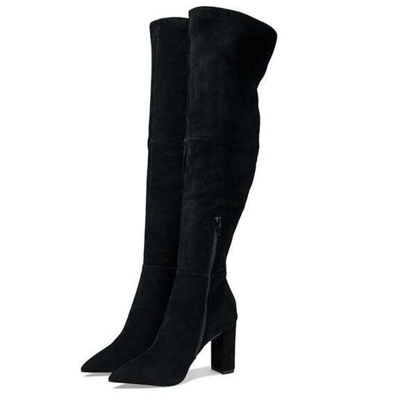 Steve Madden Blyss Women's Boots Pointed Toe Black Suede Size 7.5 NWB - Picture 1 of 13